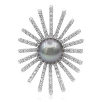 Pendentif en argent et Perle de culture de Tahiti (TPC)