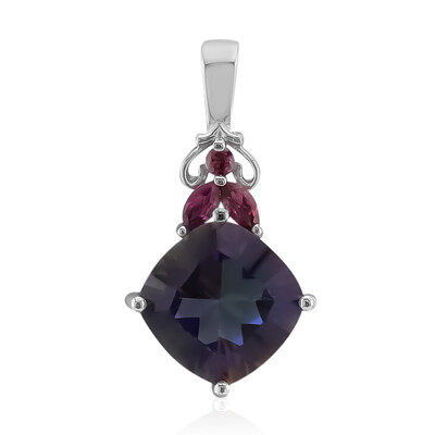 Pendentif en argent et Quartz mystique violet