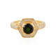 Bague en argent et Diopside de Russie