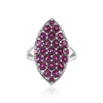 Bague en argent et Grenat Rhodolite