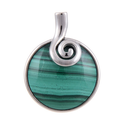 Pendentif en argent et Malachite