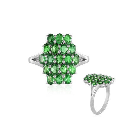 Bague en argent et Grenat Tsavorite