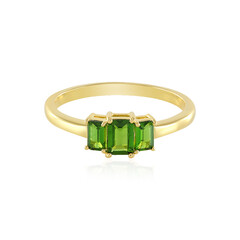 Bague en argent et Diopside de Russie