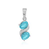 Pendentif en argent et Apatite bleue