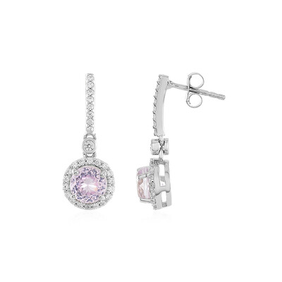 Boucles d'oreilles en argent et Kunzite