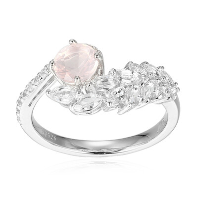 Bague en argent et Quartz rose