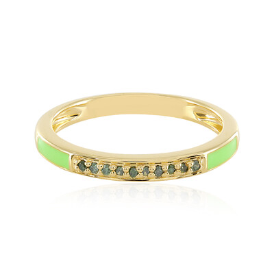 Bague en argent et Diamant vert I3