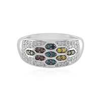 Bague en argent et Diamant bleu I3