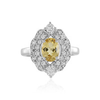 Bague en argent et Béryl jaune