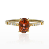 Bague en argent et Topaze mandarine