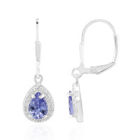 Boucles d'oreilles en argent et Tanzanite