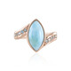 Bague en argent et Larimar (KM by Juwelo)