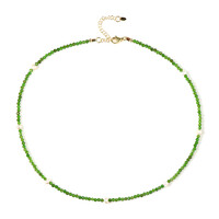 Collier en argent et Diopside de Russie