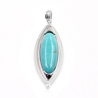 Pendentif en argent et Turquoise de la Mine 8 (Anne Bever)