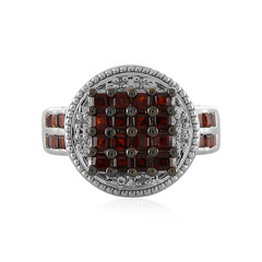 Bague en argent et Grenat rouge