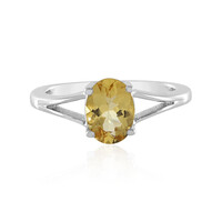 Bague en argent et Béryl jaune