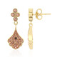 Boucles d'oreilles en argent et Diamant champagne I2