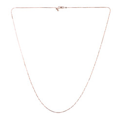 Collier  mailles vénitiennes – 61 cm (ajustable) – argent plaqué or rose