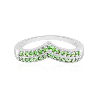 Bague en argent et Grenat Tsavorite