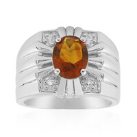 Bague en argent et Citrine Madère