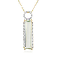 Collier en argent et Améthyste verte