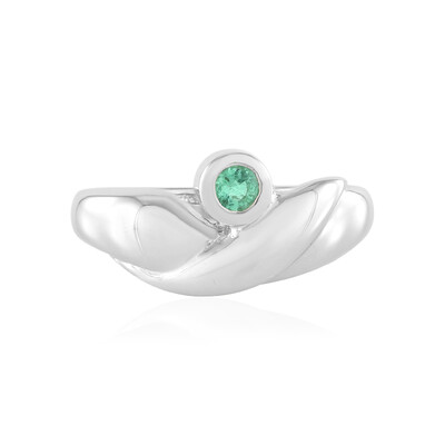 Bague en argent et Emeraude de Russie