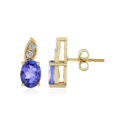 Boucles d'oreilles en or et Tanzanite