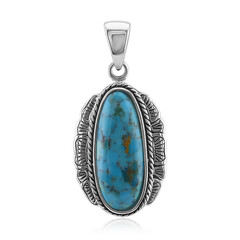 Pendentif en argent et Turquoise bleue de Mohavie (Art of Nature)