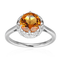 Bague en argent et Citrine