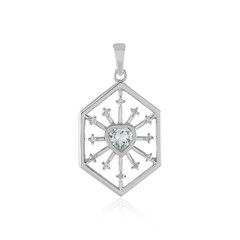 Pendentif en argent et Aigue-marine du Brésil