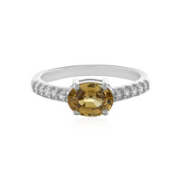 Bague en argent et Zircon jaune