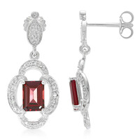 Boucles d'oreilles en argent et Grenat Rhodolite