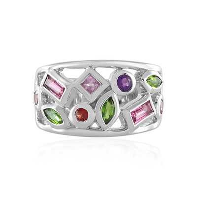 Bague en argent et Tourmaline rose du Nigéria