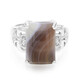 Bague en argent et Agate du Botswana