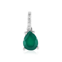 Pendentif en argent et Onyx vert