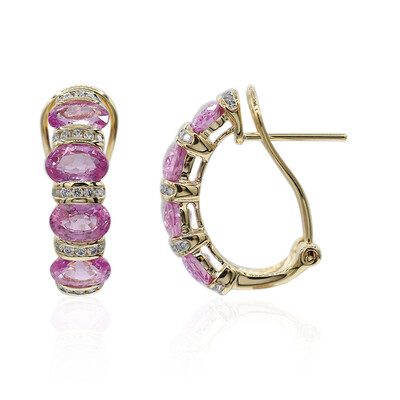 Boucles d'oreilles en or et Saphir parme (CIRARI)