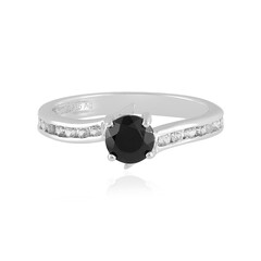 Bague en argent et Spinelle noir