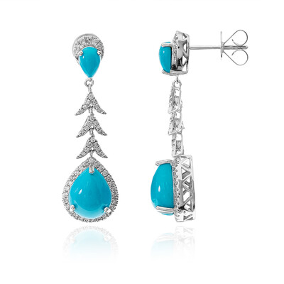 Boucles d'oreilles en or et Turquoise Sleeping Beauty (CIRARI)