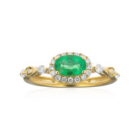 Bague en or et Emeraude de Zambie AAA (CIRARI)