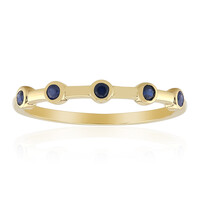 Bague en or et Saphir bleu