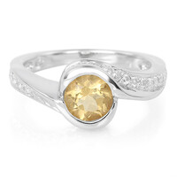 Bague en argent et Citrine