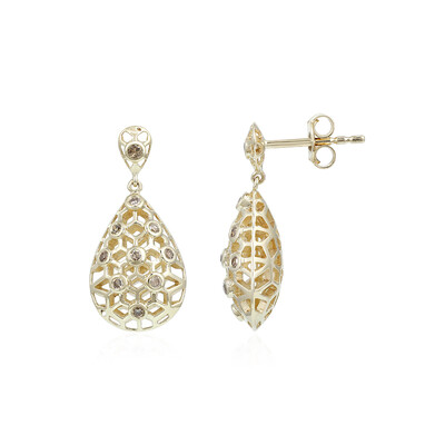 Boucles d'oreilles en or et Diamant champagne I1 (Ornaments by de Melo)