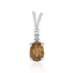 Pendentif en argent et Zircon mandarine