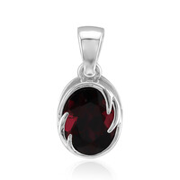 Pendentif en argent et Rhodolite de la Vallée du Rift (Pallanova)