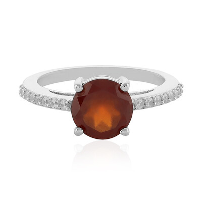 Bague en argent et Grenat Hessonite