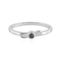 Bague en argent et Diamant bleu I3