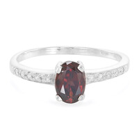 Bague en argent et Zircon chocolat