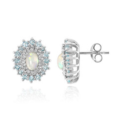 Boucles d'oreilles en argent et Opale Welo