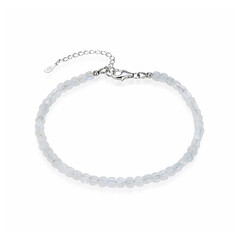 Bracelet en argent et Labradorite blanche