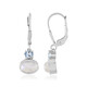 Boucles d'oreilles en argent et Pierre de lune bleue (KM by Juwelo)